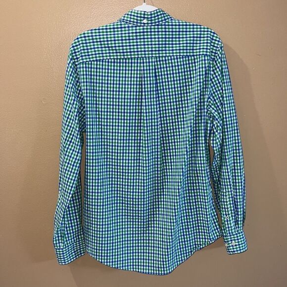Tommy Hilfiger Men’s M Summer check blue green and white button down shirt - Picture 15 of 16